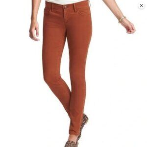 NWT LOFT Modern Skinny Jeans 27 / 4 Rusty Red Burnt Orange Stretch